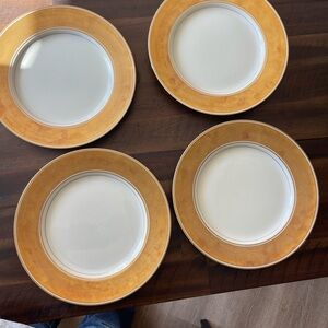 Fitz and Floyd White and Gold Dinner Plates